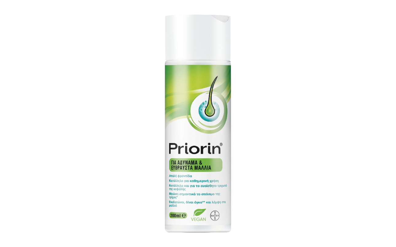 Priorin Shampoo 200 ml, σαμπουάν για αδύναμα και εύθραυστα μαλλιά.